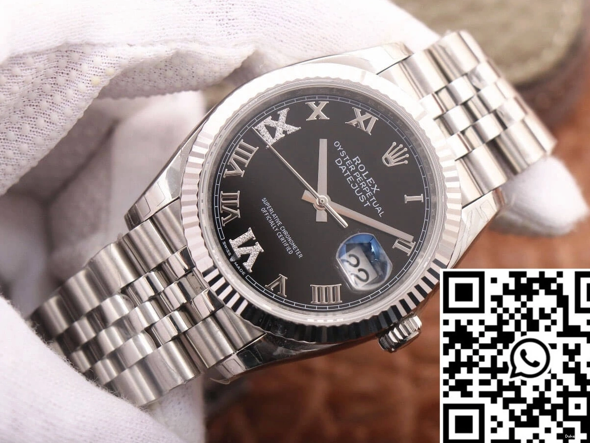 Rolex Diamond-set Datejust EW M126233 Factory Black Dial 0501